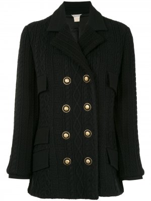 Двубортный пиджак на пуговицах с декором Medusa Versace Pre-Owned. Цвет: черный