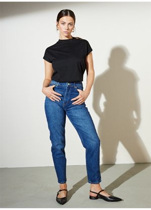 Нормальные синие женские джинсовые брюки с нормальной талией и нормальными штанинами Brooks Brothers
