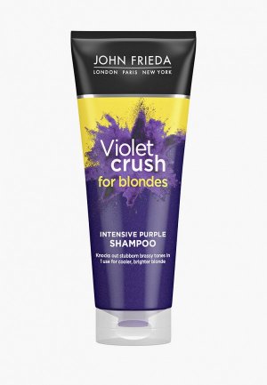 Шампунь John Frieda Интенсивный Sheer Blonde Violet Crush с фиолетовым пигментом для нейтрализации желтизны блонд оттенков, 250 мл. Цвет: прозрачный
