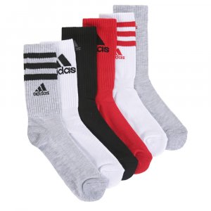Набор из 6 детских больших мягких носков для молодежи, красный Adidas