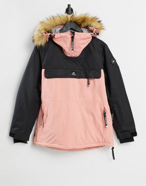 Горнолыжная куртка сумеречно-розового цвета Powder 10K-10K-Розовый цвет Surfanic
