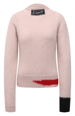 Шерстяной свитер Raf Simons. Цвет: розовый