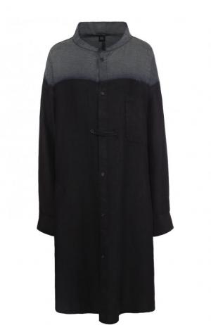 Удлиненная джинсовая блуза свободного кроя Yohji Yamamoto. Цвет: черный