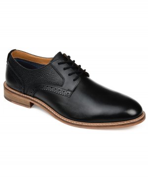 Мужские туфли-броги clayton с однотонным носком в стиле дерби , черный Thomas & Vine