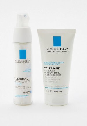 Набор для ухода за лицом La Roche-Posay Крем сверхчувствительной и склонной к аллергии кожи, 40 мл + очищающий крем-гель умывания, 50 В ПОДАРОК. Цвет: прозрачный