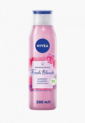 Гель для душа Nivea Fresh Blends Малина, 300 мл.. Цвет: прозрачный