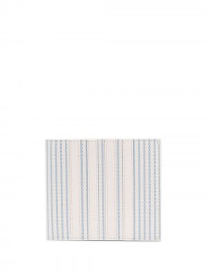 Бумажник с полосками 4-Bar Thom Browne. Цвет: белый