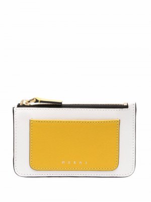 Colour-block zip-up wallet Marni. Цвет: желтый