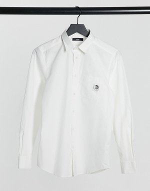 Рубашка с карманом и длинными рукавами S-Bill-Белый Diesel