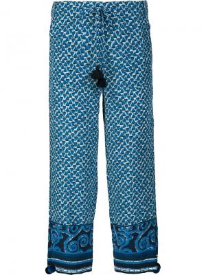 Укороченные брюки Fiore Figue. Цвет: синий