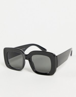 Черные квадратные солнцезащитные очки в стиле oversized -Черный цвет New Look