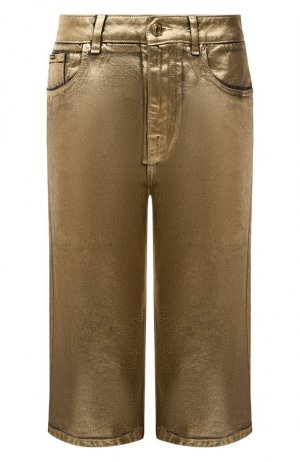Джинсовые шорты Tom Ford. Цвет: золотой