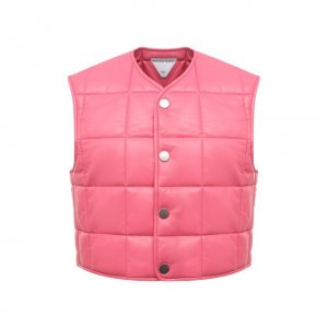 Кожаный жилет Bottega Veneta. Цвет: розовый