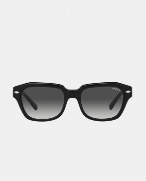 Черные женские солнцезащитные очки из ацетата с геометричным узором, черный Vogue