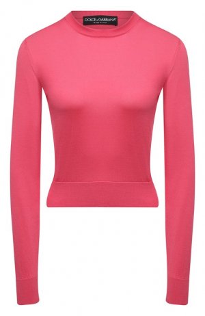 Шелковый пуловер Dolce & Gabbana. Цвет: розовый