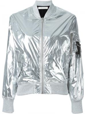 Куртка-бомбер с блестящей отделкой Alyx. Цвет: серый