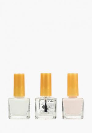 Набор лаков для ногтей Nice View Французский маникюр 3 * 6мл (основа+белый+бледно-розовый). Цвет: разноцветный