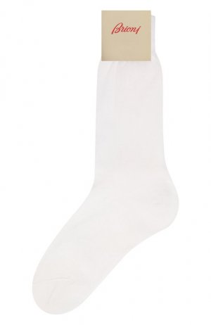 Хлопковые носки Brioni. Цвет: белый