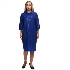 Платье , размер 48, синий Olsi. Цвет: синий