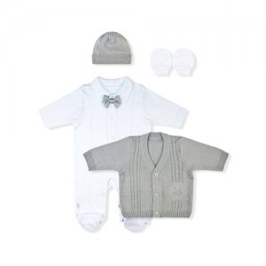 Комплект одежды  для мальчиков, рукавицы и шапка, размер 50, коричневый, бежевый LEO. Цвет: бежевый/коричневый