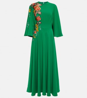 Платье миди Zinnia с вышивкой COSTARELLOS, зеленый Costarellos