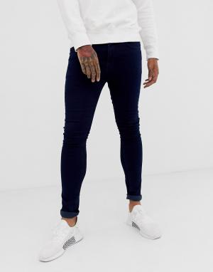 Выбеленные джинсы скинни New Look. Цвет: синий