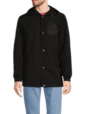 Куртка с капюшоном и логотипом, черный Burberry