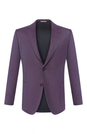 Пиджак из смеси шерсти и шелка Pal Zileri. Цвет: фиолетовый