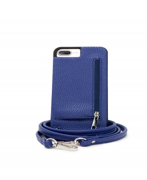 Чехол через плечо для iPhone Plus с кошельком на ремешке , синий Hera Cases
