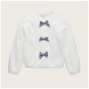 Пуловер для девочек белый, размер 92/98 Tom Tailor. Цвет: белый