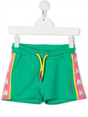 Спортивные шорты с принтом Mascot The Marc Jacobs Kids. Цвет: зеленый