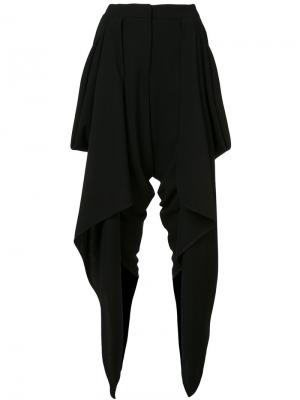Укороченные брюки с драпировкой Gareth Pugh. Цвет: чёрный