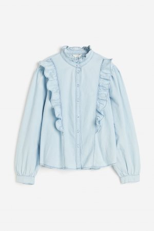 Джинсовая блузка с оборками H&M