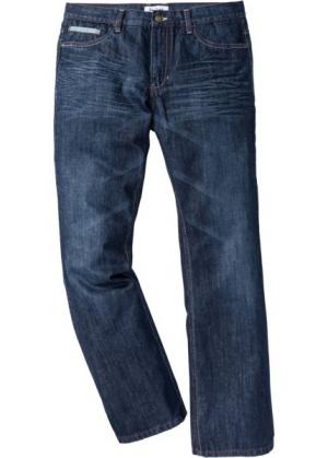 Расклешенные джинсы Regular Fit с контрастными швами, cредний рост (N) (темно-синий) bonprix. Цвет: темно-синий