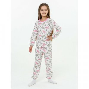 Пижама , размер 110, белый, розовый КотМарКот. Цвет: белый/розовый