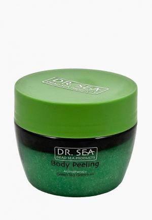 Скраб для тела Dr. Sea Ароматический с экстрактом зеленого чая и маслом герани, 320 г. Цвет: зеленый