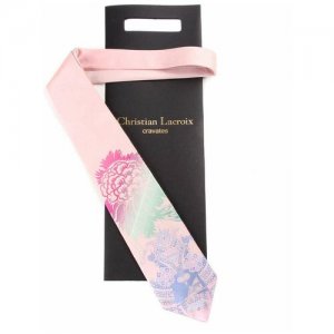 Креативный розовый галстук 71641 Christian Lacroix. Цвет: розовый