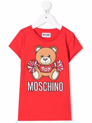 Teddy-bear print T-shirt Moschino Kids. Цвет: красный