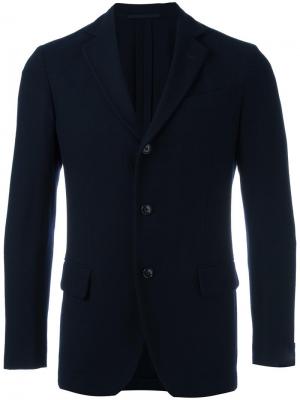 Пиджак на трех пуговицах Mp Massimo Piombo. Цвет: синий