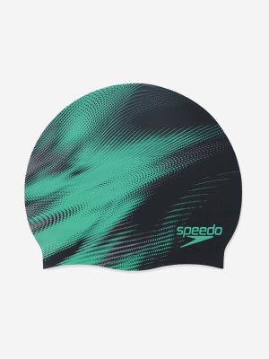 Шапочка для плавания Slogan, Зеленый, размер 52-58 Speedo. Цвет: зеленый