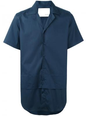 Двухслойная рубашка с короткими рукавами Matthew Miller. Цвет: синий