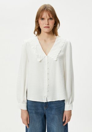 Рубашка Buttoned Puff Sleeve , цвет off white Koton