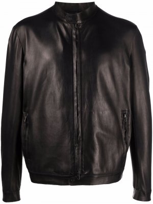 Zip-up leather jacket Salvatore Santoro. Цвет: черный