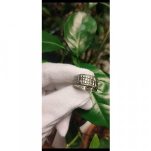Кольцо Аллигатор К-35010, серебро, 925 проба, родирование, размер 18.5, черный Альдзена. Цвет: черный