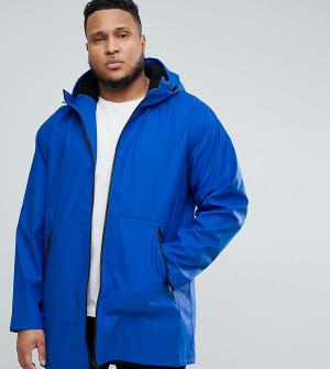 Синяя непромокаемая куртка с подкладкой из искусственного меха на капюшоне Plus ASOS DESIGN. Цвет: синий