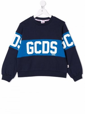 Logo-print sweatshirt Gcds Kids. Цвет: синий