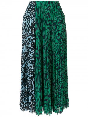 Плиссированная юбка миди Nyomi Solace London. Цвет: зеленый