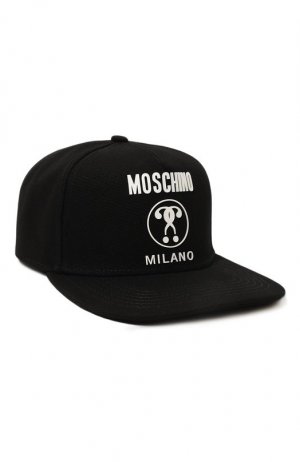 Хлопковая бейсболка Moschino. Цвет: чёрный