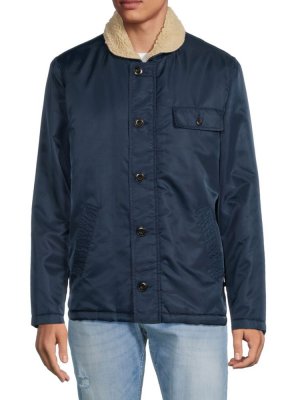 Куртка на подкладке из искусственного меха Ag Jeans, темно-синий Jeans