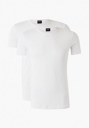 Футболка домашняя Boss T-Shirt RN 2P CO/EL. Цвет: белый